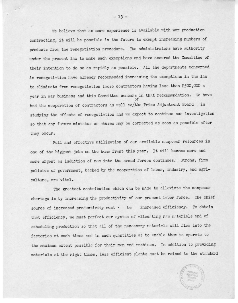 Speech of Senator Harry S. Truman Before the Southern Supply and Machinery Distributors at Cincinnati, Ohio