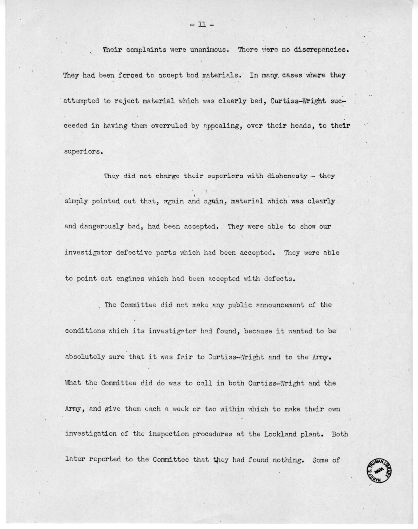 Speech of Senator Harry S. Truman Delivered over the Blue Network, Shenandoah, Iowa