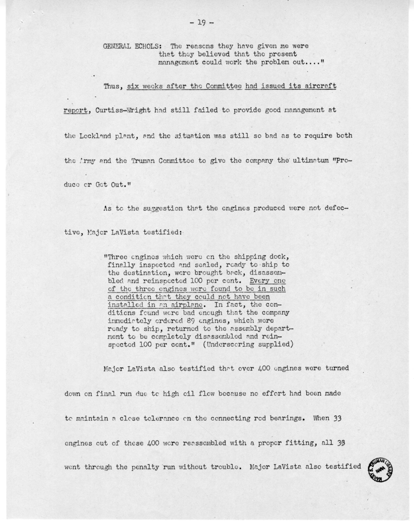 Speech of Senator Harry S. Truman Delivered over the Blue Network, Shenandoah, Iowa