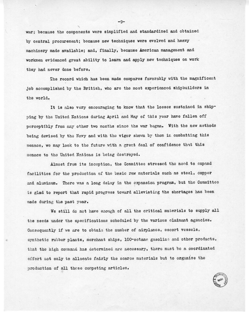 Speech of Senator Harry S. Truman at Jefferson City, Missouri