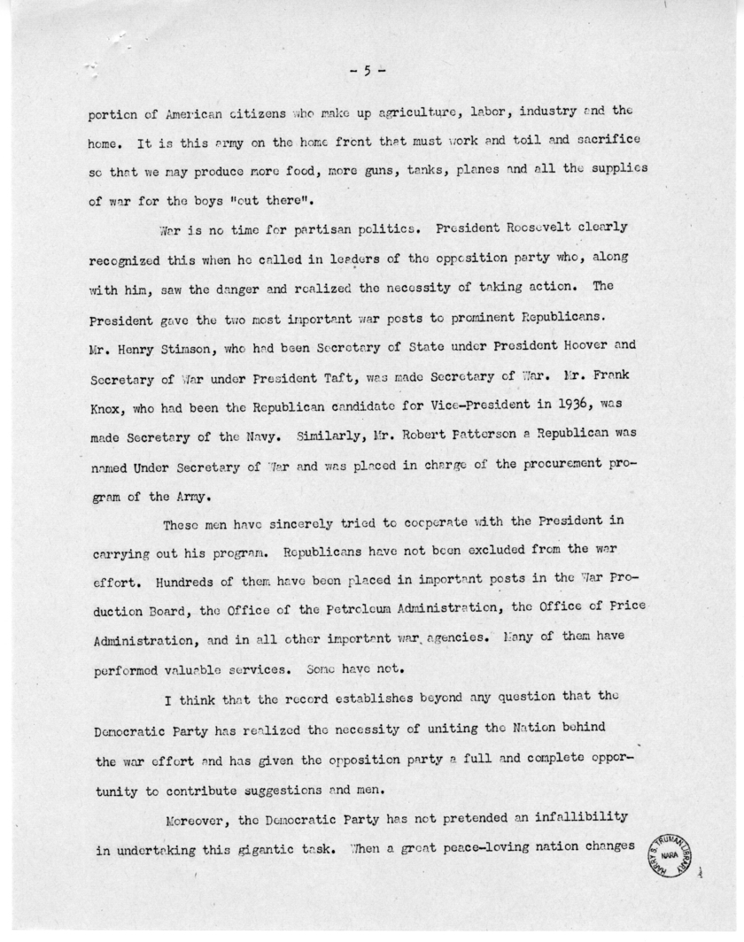 Speech of Senator Harry S. Truman at Caruthersville, Missouri