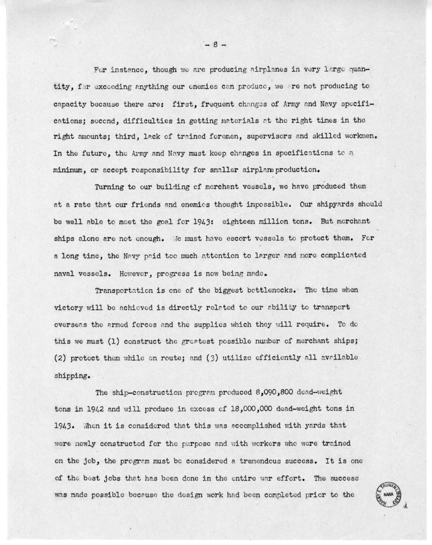 Speech of Senator Harry S. Truman at Caruthersville, Missouri