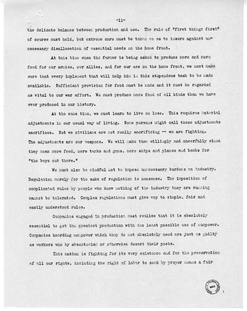 Speech of Senator Harry S. Truman at Caruthersville, Missouri