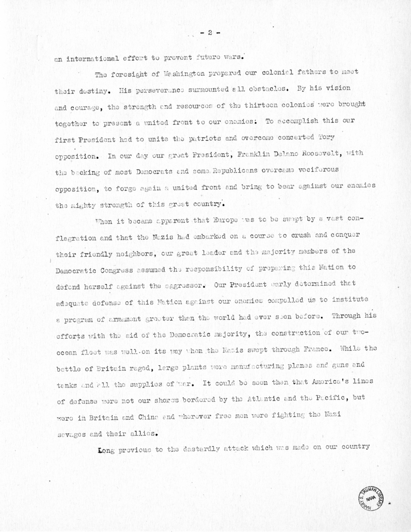 Speech of Senator Harry S. Truman at Phoenix, Arizona