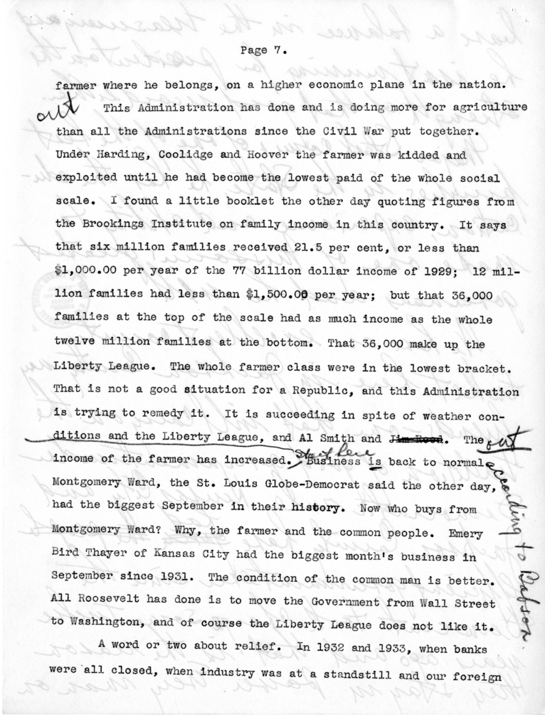 Speech of Senator Harry S. Truman at Kansas City, Missouri