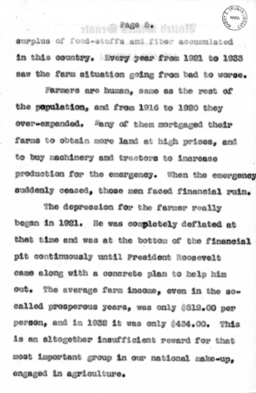 Speech of Senator Harry S. Truman at Jefferson City, Missouri