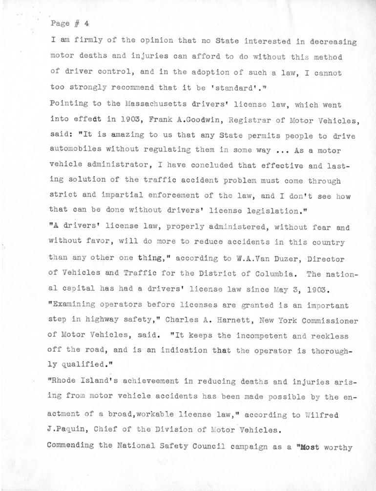 Speech of Senator Harry S. Truman