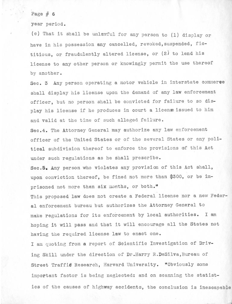 Speech of Senator Harry S. Truman