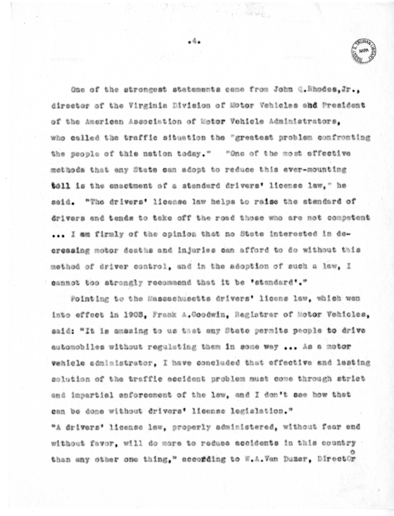 Speech of Senator Harry S. Truman delivered at Independence, Missouri