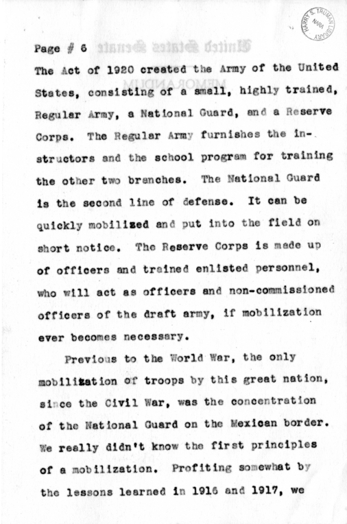 Speech of Senator Harry S. Truman Delivered at Larchmont, New York