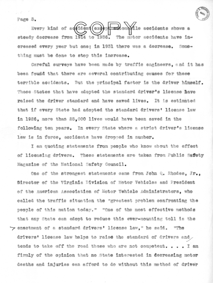 Speech of Senator Harry S. Truman at Liberty, Missouri