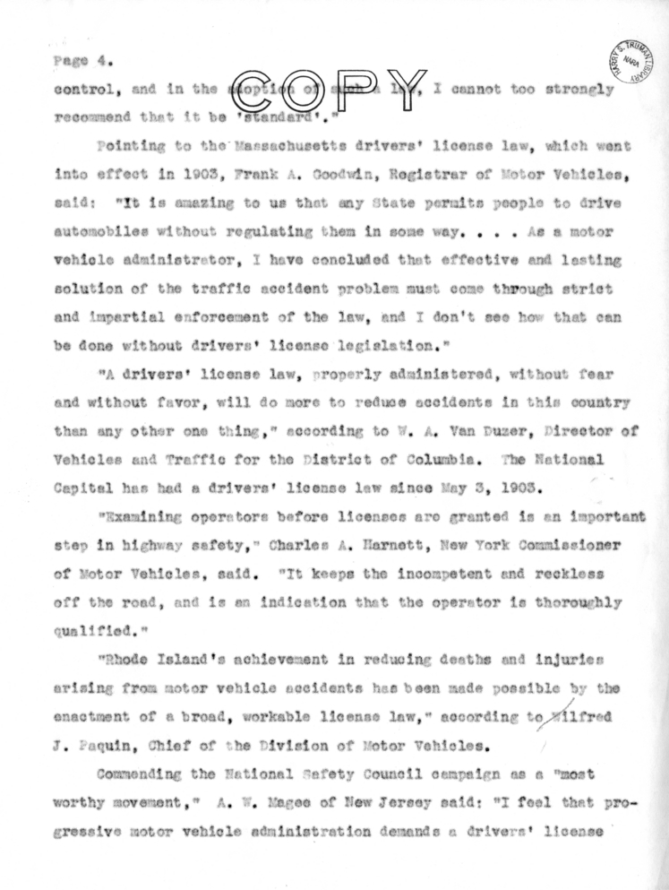Speech of Senator Harry S. Truman at Liberty, Missouri
