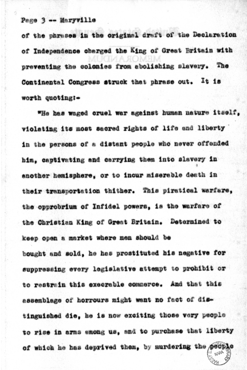 Speech of Senator Harry S. Truman at Maryville, Missouri