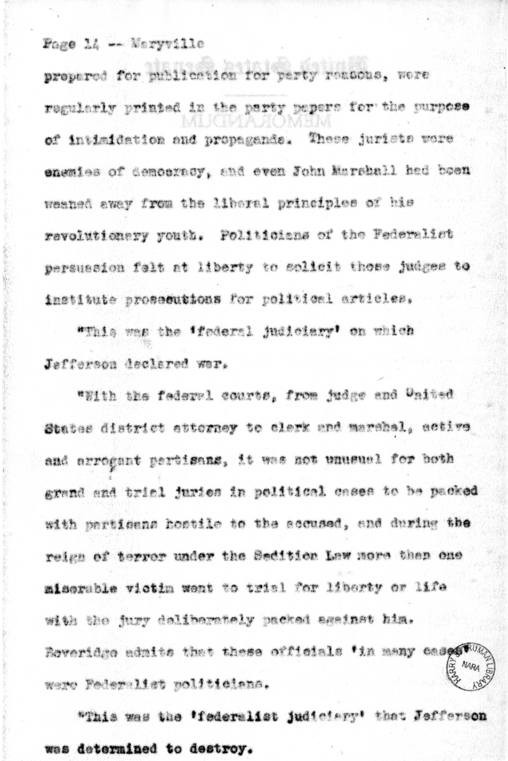 Speech of Senator Harry S. Truman at Maryville, Missouri