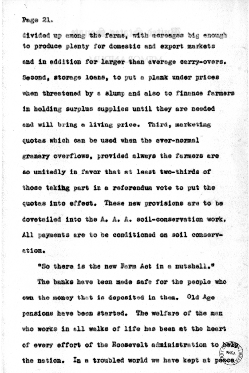Speech of Senator Harry S. Truman at Maryville, Missouri