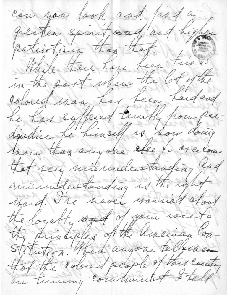 Handwritten Draft Speech of Senator Harry S. Truman to the National Postal Employees Association