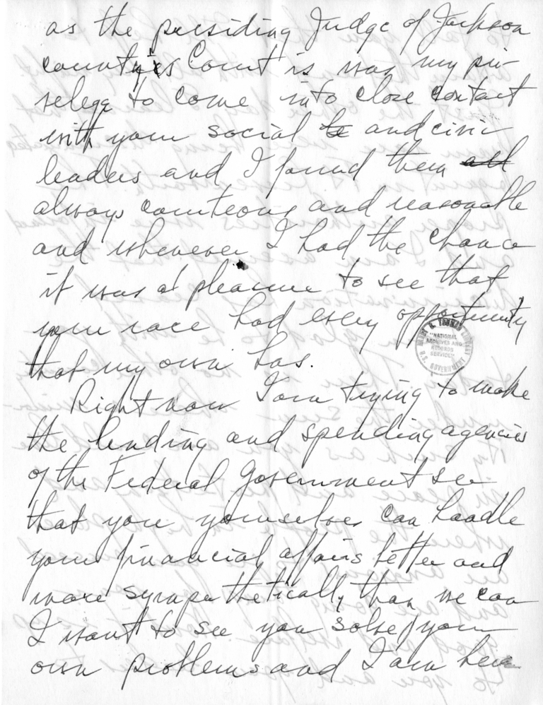 Handwritten Draft Speech of Senator Harry S. Truman to the National Postal Employees Association