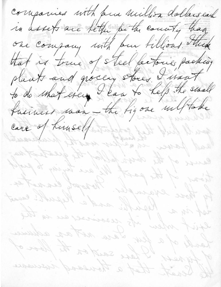 Draft Speech of Senator Harry S. Truman delivered at Jefferson City, Missouri