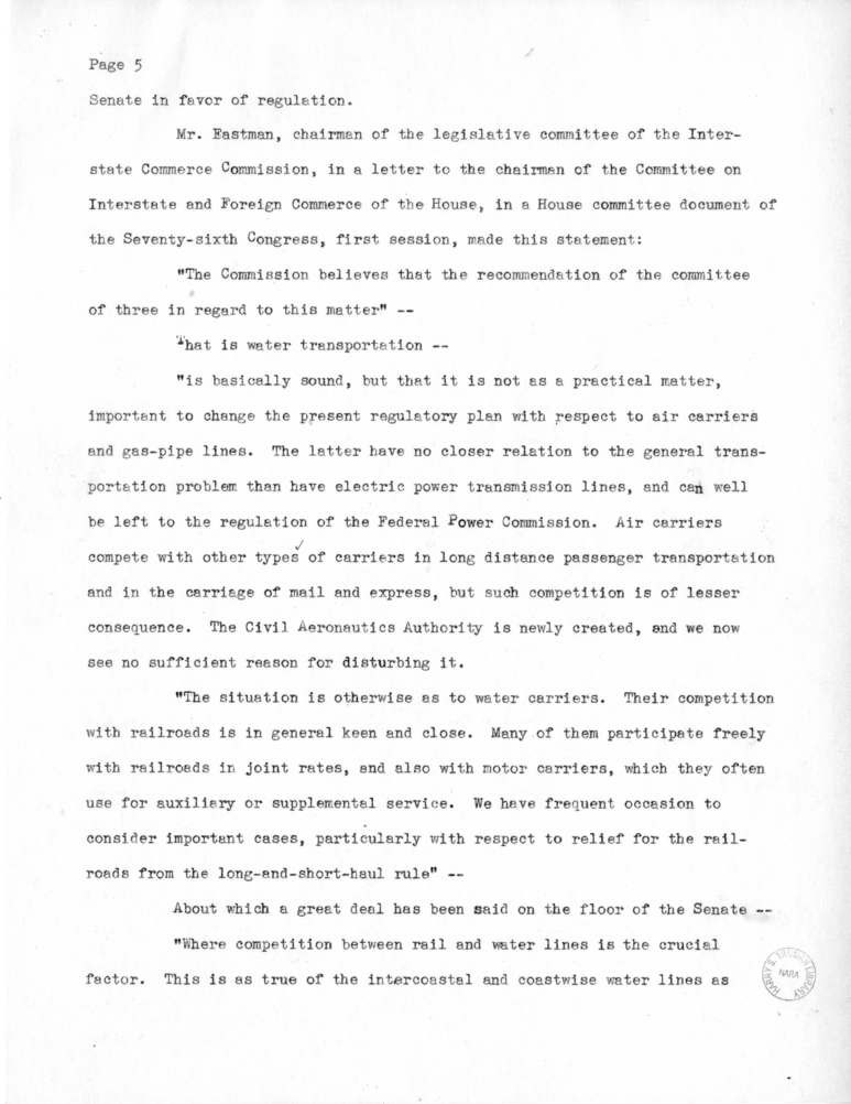 Draft of Speech by Senator Harry S. Truman at Decatur, Illinois