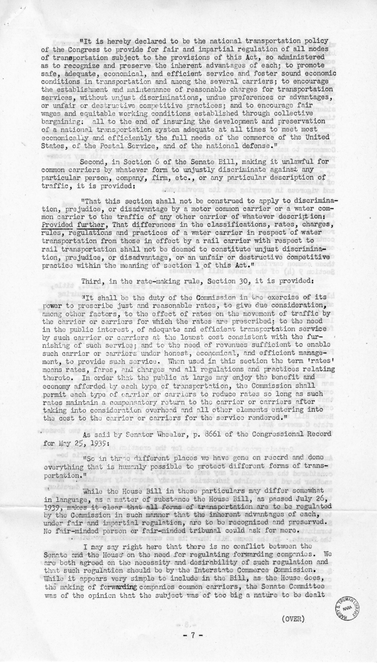 Speech of Senator Harry S. Truman at Chicago, Illinois