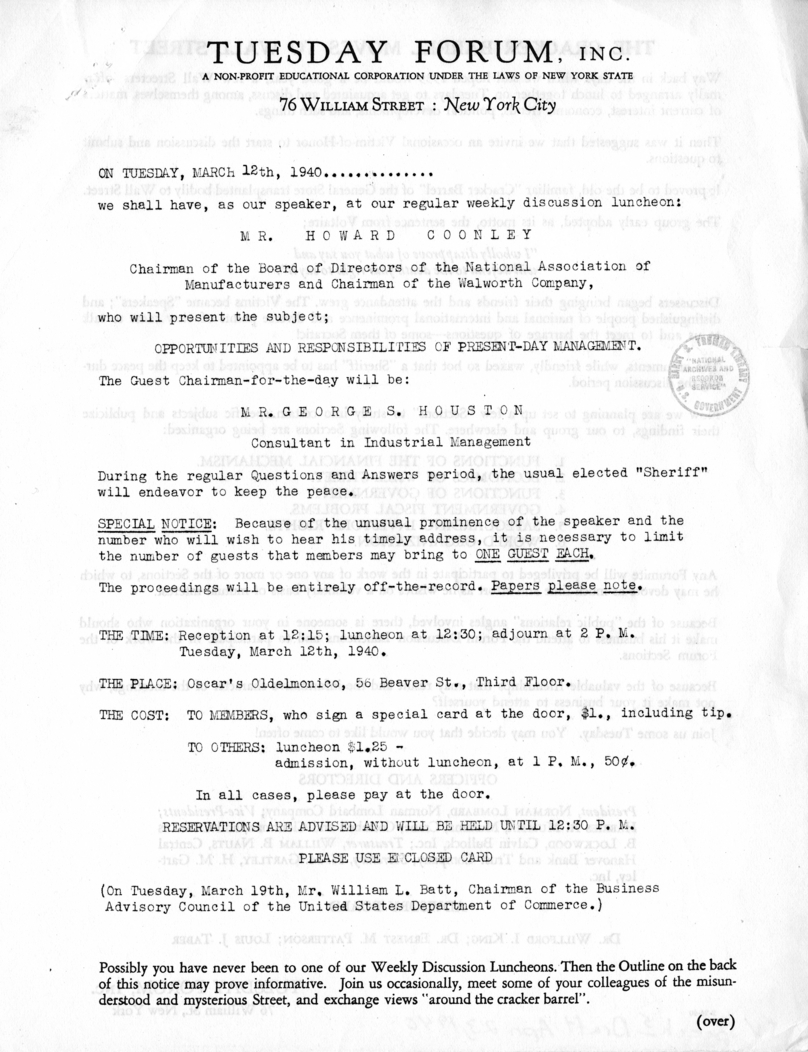 Correspondence Between Senator Harry S. Truman, Victor Messall, Norman Lombard, and J. S. Arnold