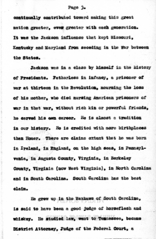 Speech of Senator Harry S. Truman at Columbus, Ohio