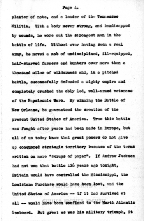Speech of Senator Harry S. Truman at Columbus, Ohio