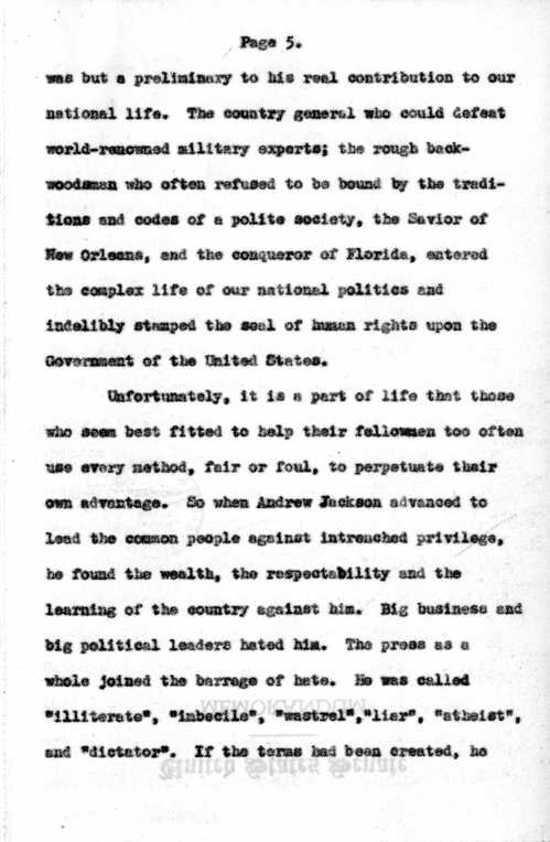 Speech of Senator Harry S. Truman at Columbus, Ohio