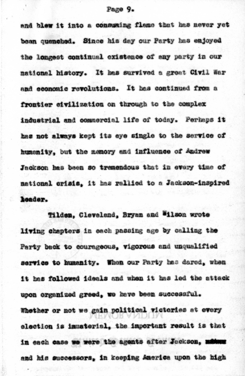 Speech of Senator Harry S. Truman at Columbus, Ohio