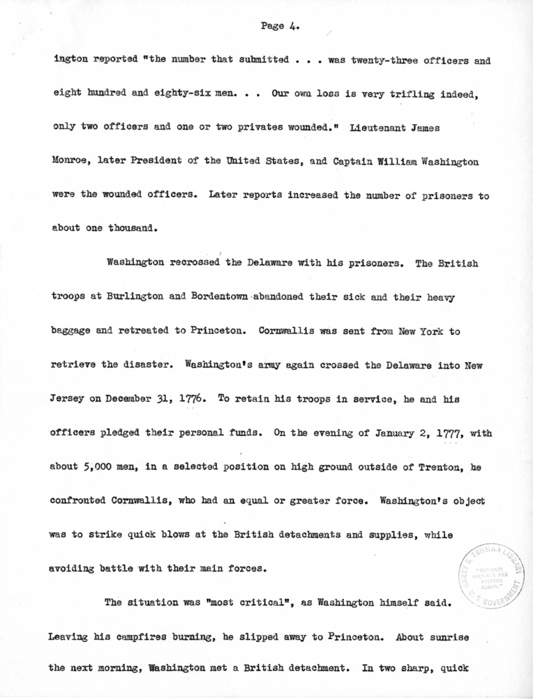 Radio Speech of Senator Harry S. Truman