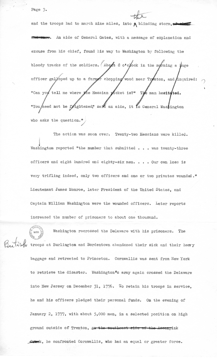Draft Radio Speech of Senator Harry S. Truman