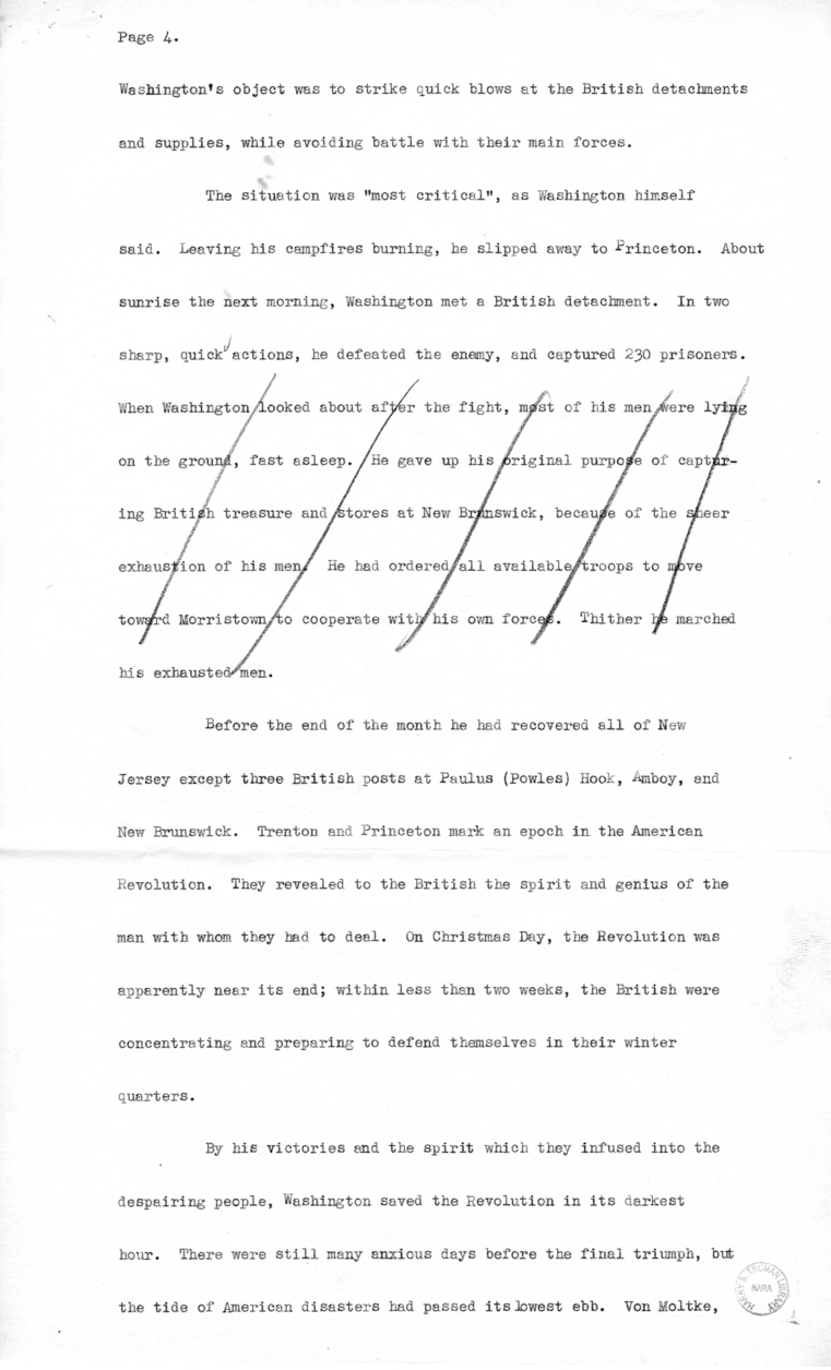 Draft Radio Speech of Senator Harry S. Truman