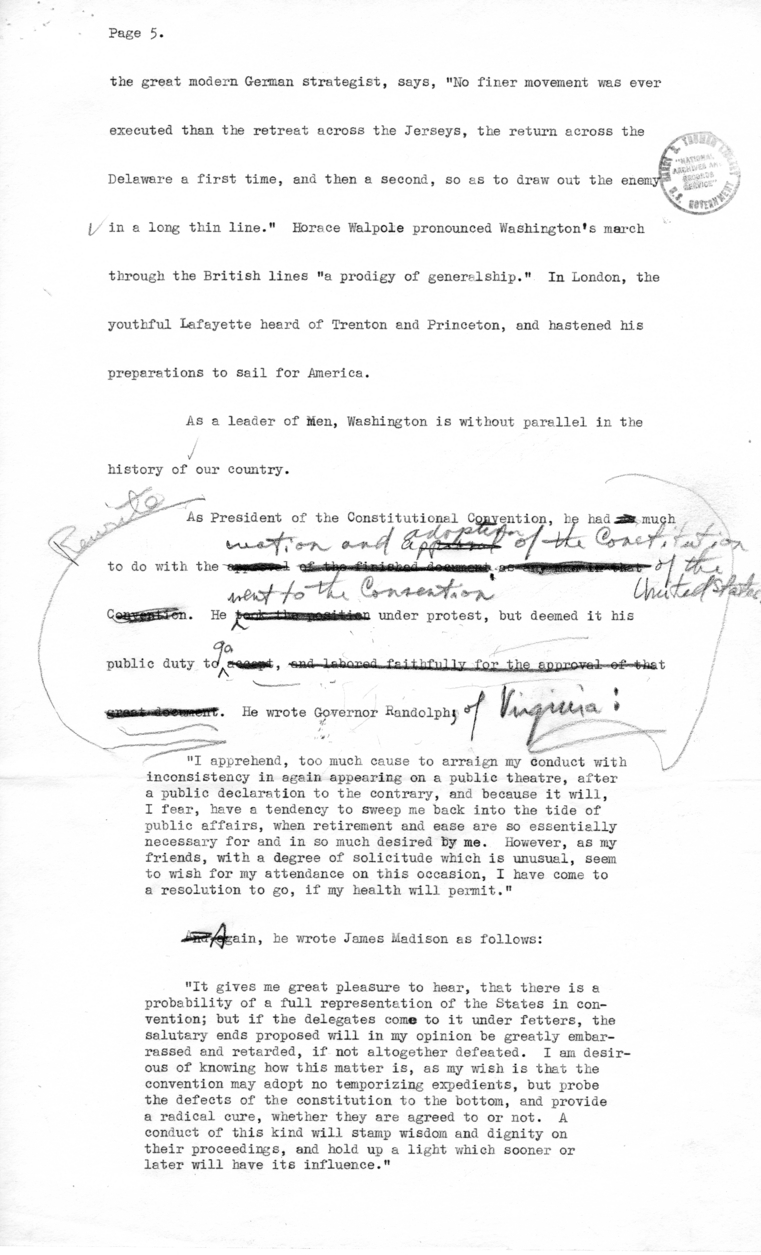 Draft Radio Speech of Senator Harry S. Truman