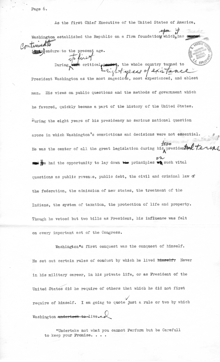Draft Radio Speech of Senator Harry S. Truman