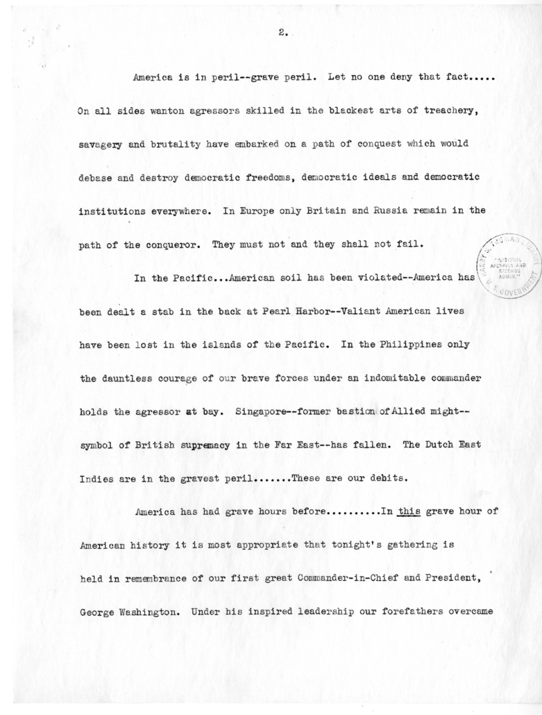 Speech of Senator Harry S. Truman at Philadelphia, Pennsylvania