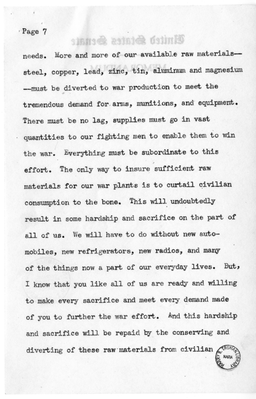Speech of Senator Harry S. Truman to the Graduating Class at Gunston Hall School, Washington D.C.