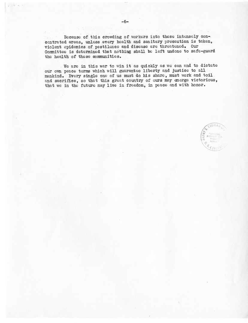 Speech of Senator Harry S. Truman at the Railroad Telegraphers Convention, Kansas City, Missouri