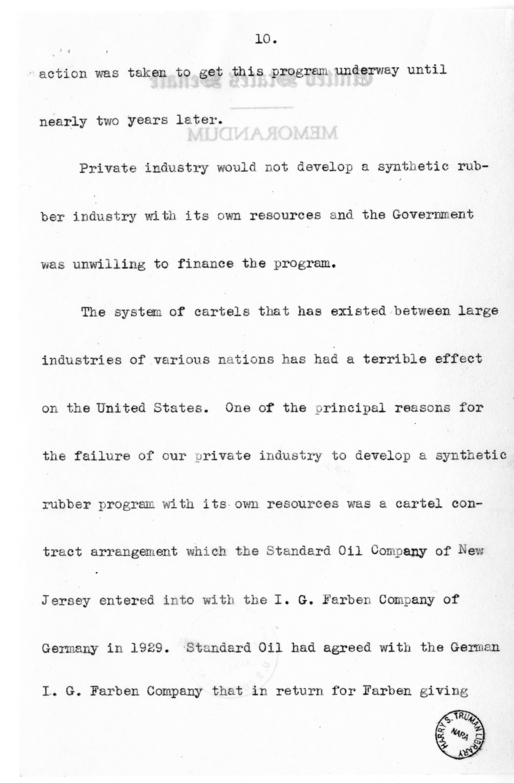 Speech of Senator Harry S. Truman to the Railraod Telegraphers Convention at Kansas City, Missouri