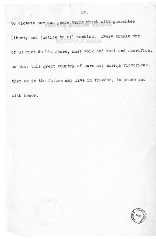 Speech of Senator Harry S. Truman to the Railraod Telegraphers Convention at Kansas City, Missouri