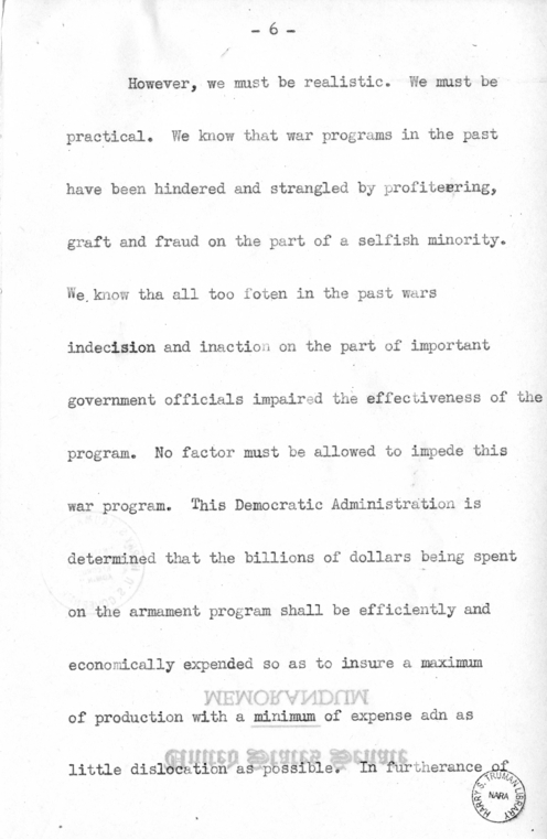 Speech of Senator Harry S. Truman at Perryville, Missouri