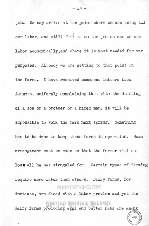 Campaign Speech of Senator Harry S. Truman