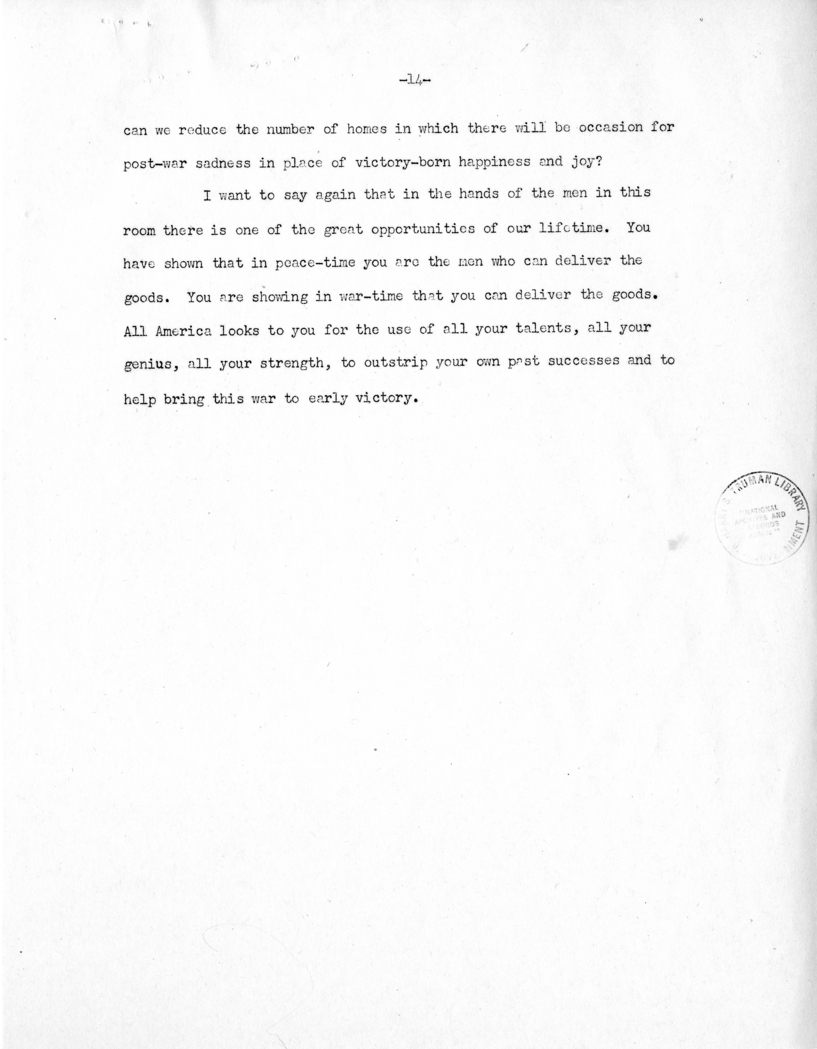 Speech of Senator Harry S. Truman Before the American Trucking Association at St. Louis, Missouri