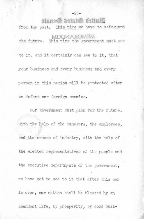 Speech of Senator Harry S. Truman Before the American Trucking Association at St. Louis, Missouri