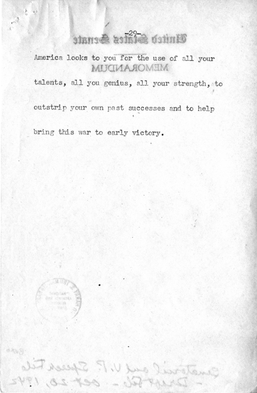 Speech of Senator Harry S. Truman Before the American Trucking Association at St. Louis, Missouri