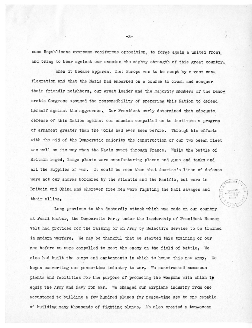 Speech of Senator Harry S. Truman at San Francisco, California