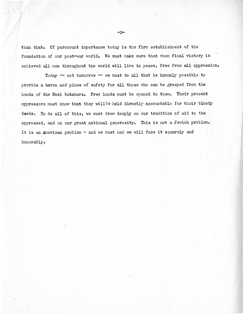 Speech of Senator Harry S. Truman at Chicago, Illinois