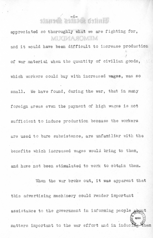 Speech of Senator Harry S. Truman at Chicago, Illinois