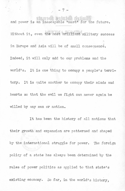 Speech of Senator Harry S. Truman at Philadelphia, Pennsylvania