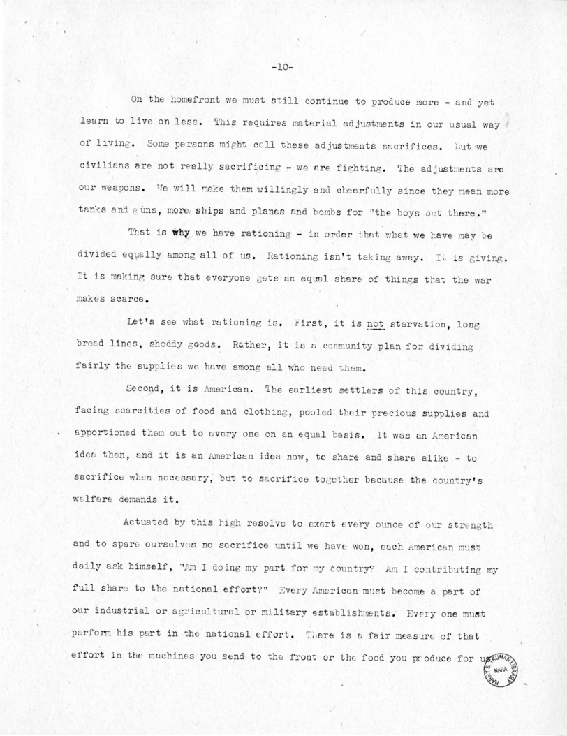 Speech of Senator Harry S. Truman at Topeka, Kansas