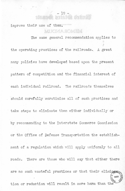 Speech of Senator Harry S. Truman Before the Traffic Club at Reading, Pennsylvania